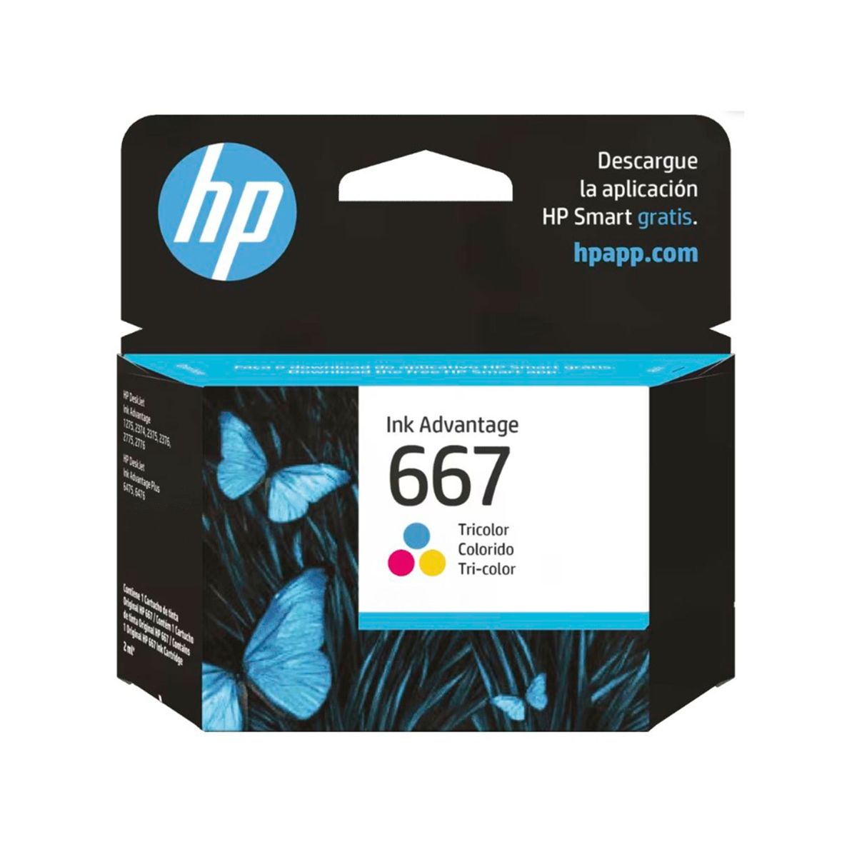 HP - TINTA HP 3YM78AL 667 DE DJ 2775  4175 TRICOLOR PN 3YM78AL