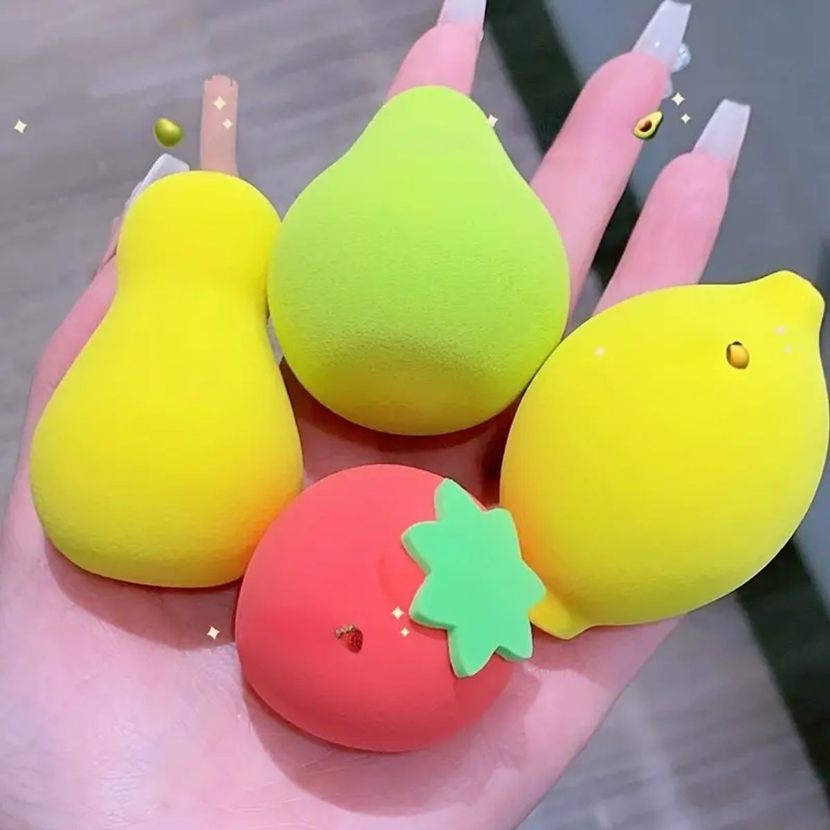 GENERICO - Set 4 piezas esponjas Maquillaje - PW