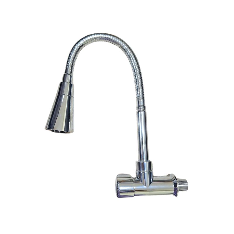 C&A - LLave de lavadero ganzo para cocina flexible cónico c&a