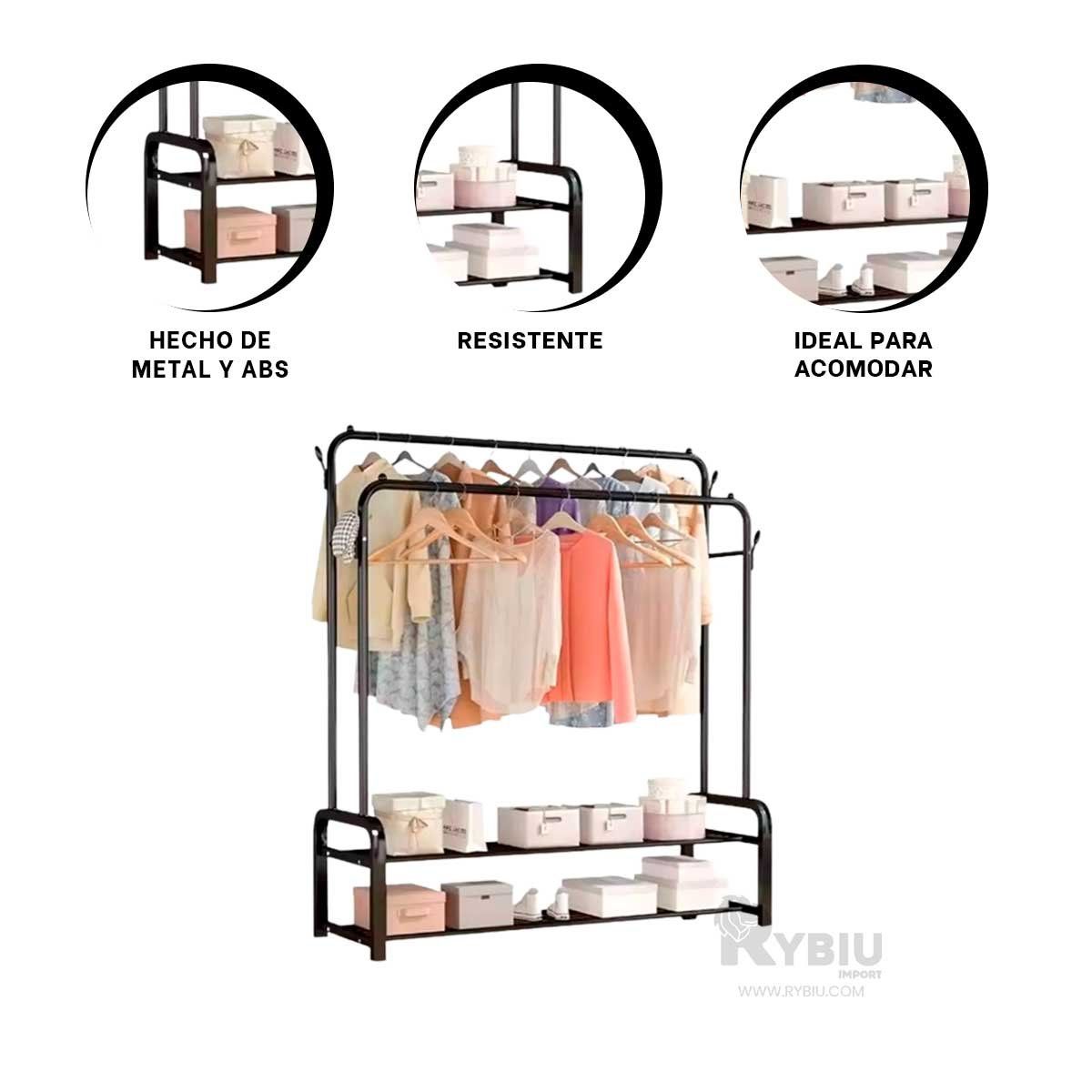 GENERICO - Organizador Versatil de Metal 40kg Negro Y+Regalo Stickers