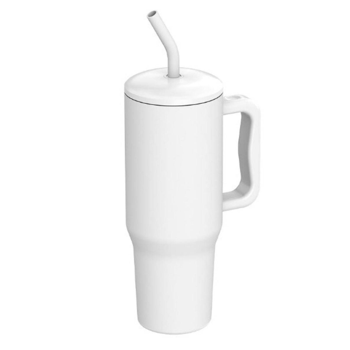 GENERICO - Vaso Tumbler con asa y cañita Antiderrames 40 oz - Blanco
