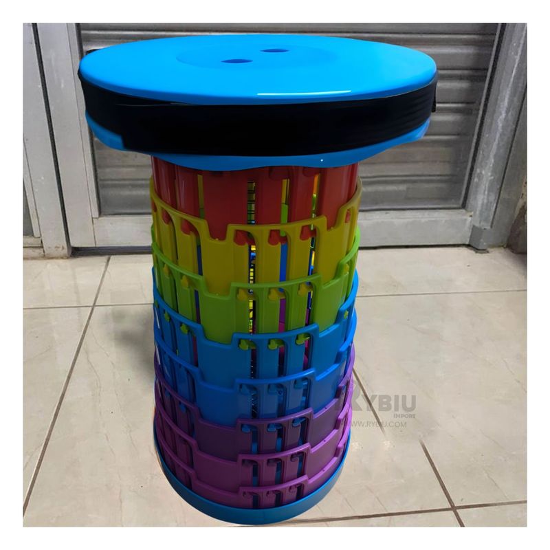 RYBIU IMPORT - Silla Plegable y Resistente de Tapa Azul Y+Papel de Regalo