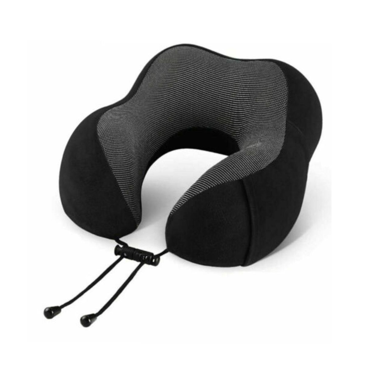 GENERICO - Almohada de Viajes en Color Negro Y+Regalo Stickers