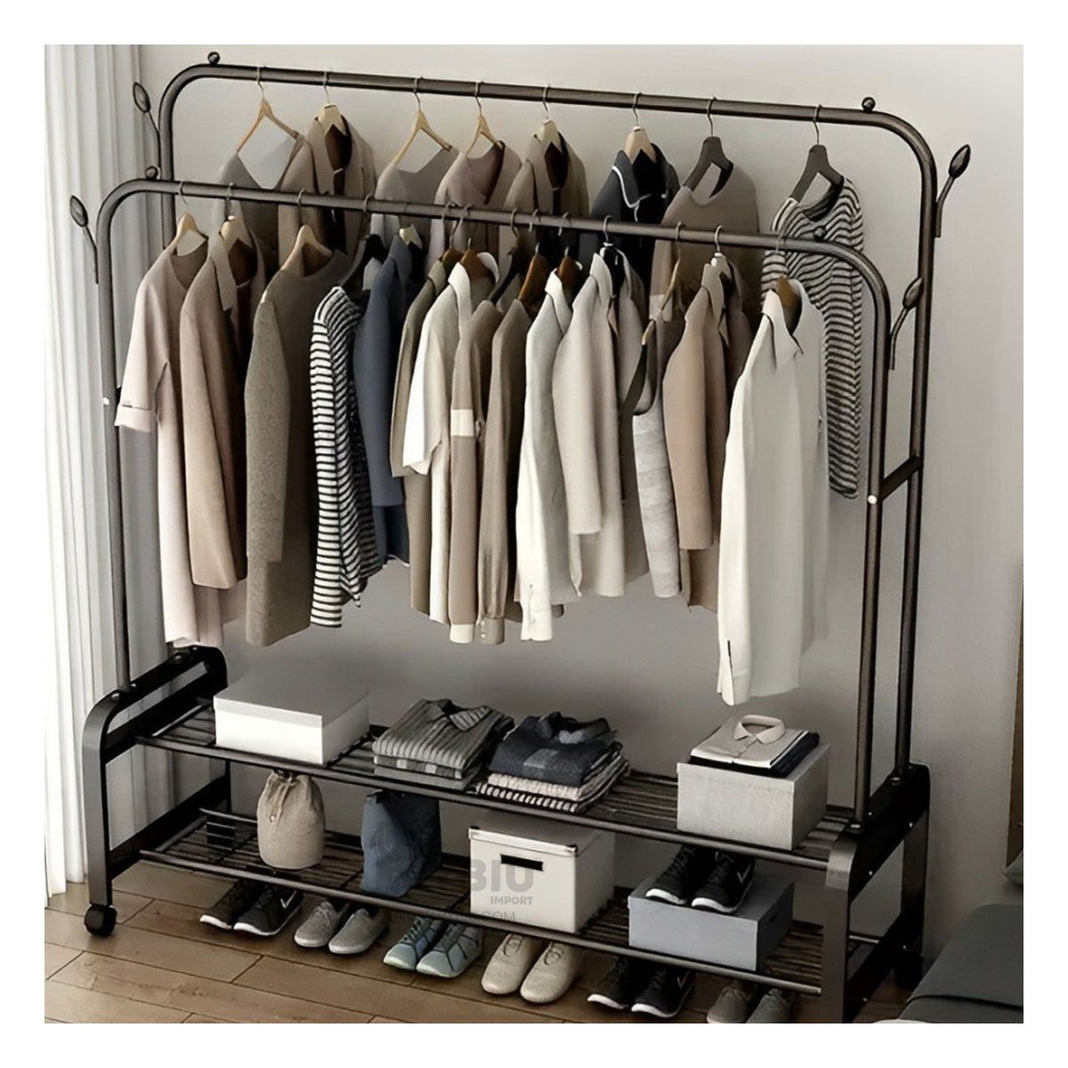 GENERICO - Organizador Perfecto con Perchero en Negro Y+Gift MiniAgenda