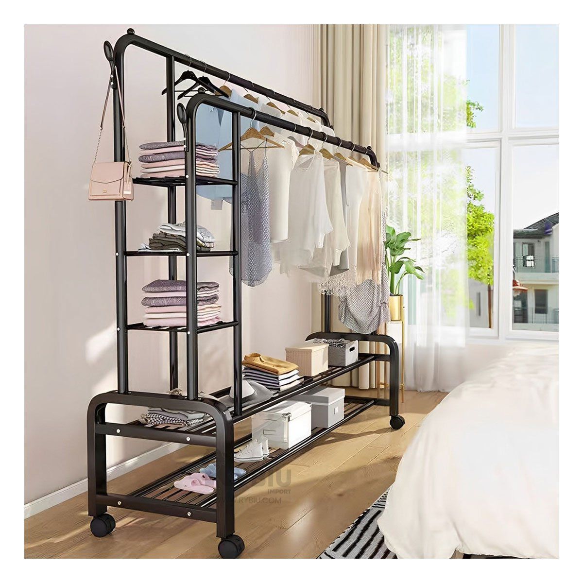 GENERICO - Organizador Perfecto con Perchero en Negro Y+Gift MiniAgenda