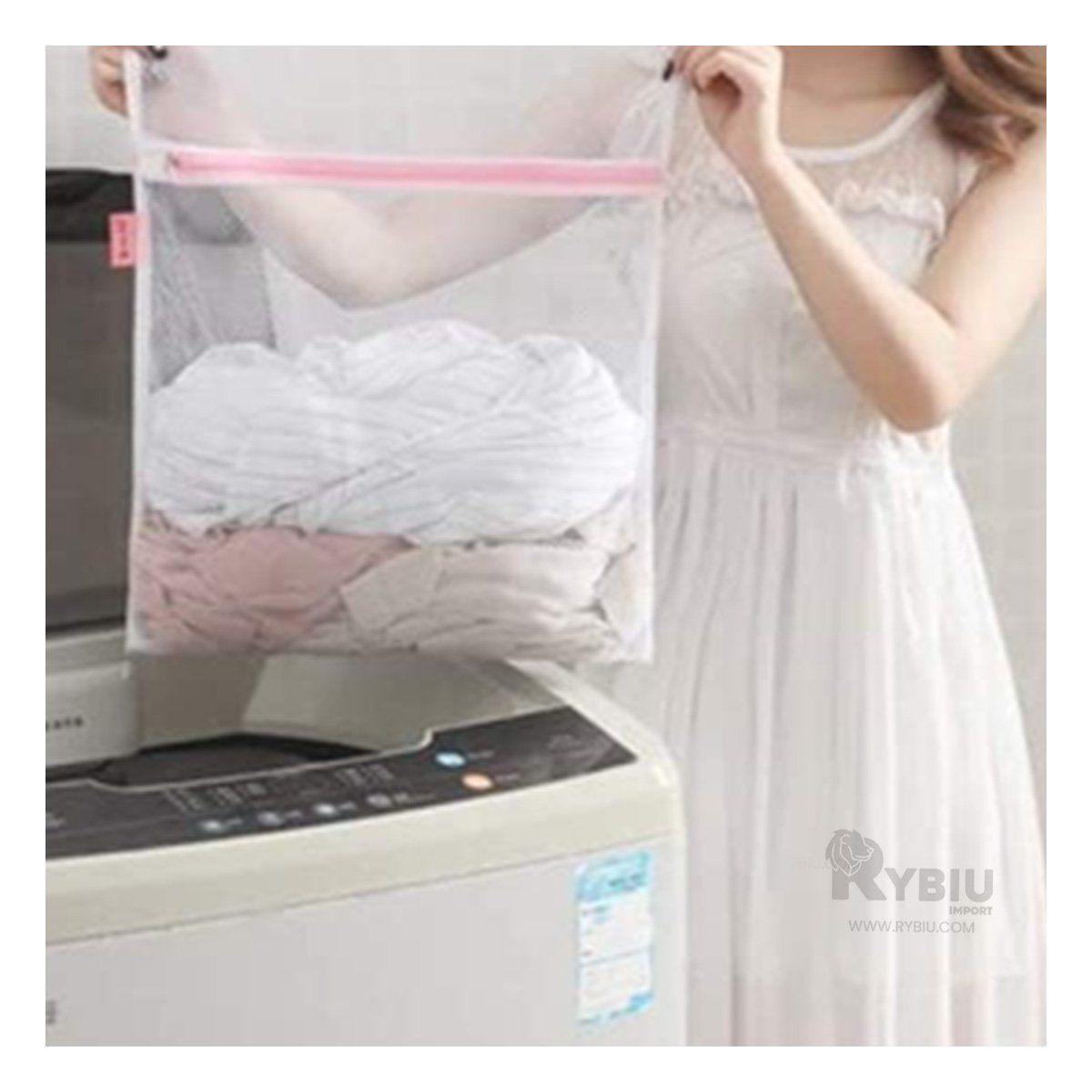RYBIU IMPORT - Bolsa de Lavado para Prendas Blanco Y+Regalo Agendita