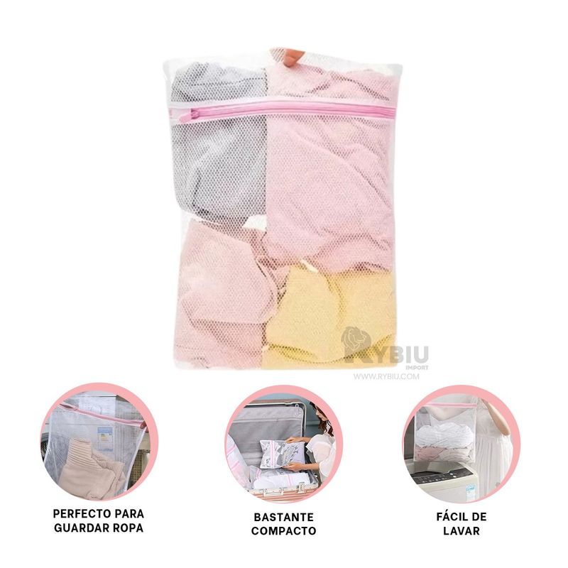 RYBIU IMPORT - Envase para Lavar Ropa Delicada Blanco Y+Post-it Adhesivos