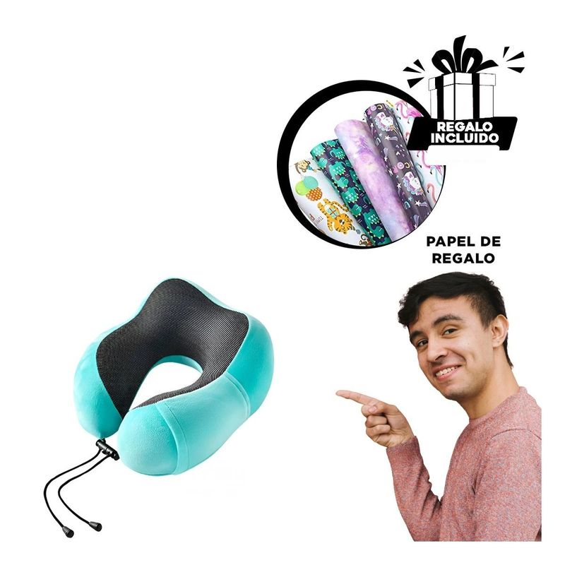 GENERICO - Almohada Funcional y Portatil de Celeste Y+Papel de Regalo