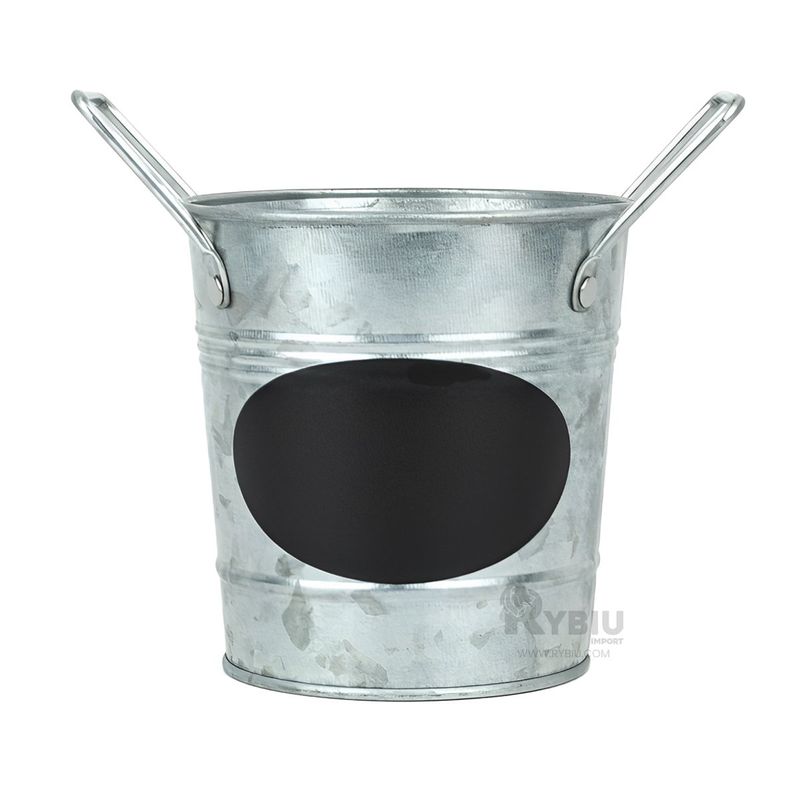 RYBIU IMPORT - Macetero para Plantas y Ovalada Plateado Y+Regalo Agendita
