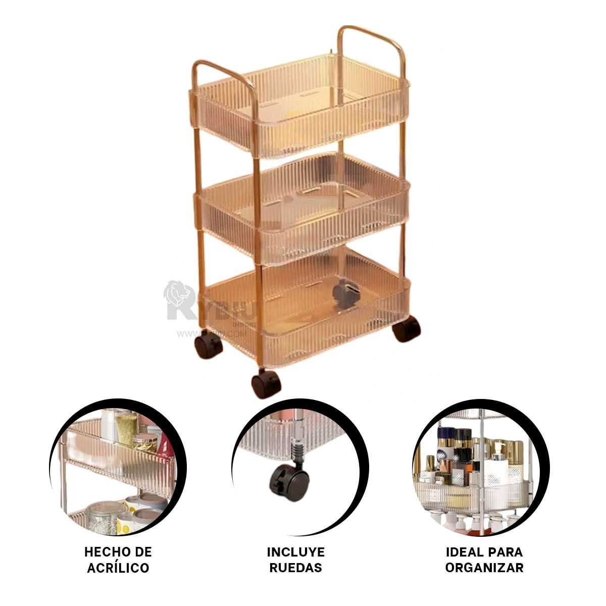 RYBIU IMPORT - Estante Organizador en Ligero de 3 Niveles Y+Regalo Stickers