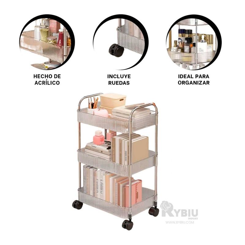 RYBIU IMPORT - Organizador Facil de Usar de 3 Niveles Y+Ligas de Regalo