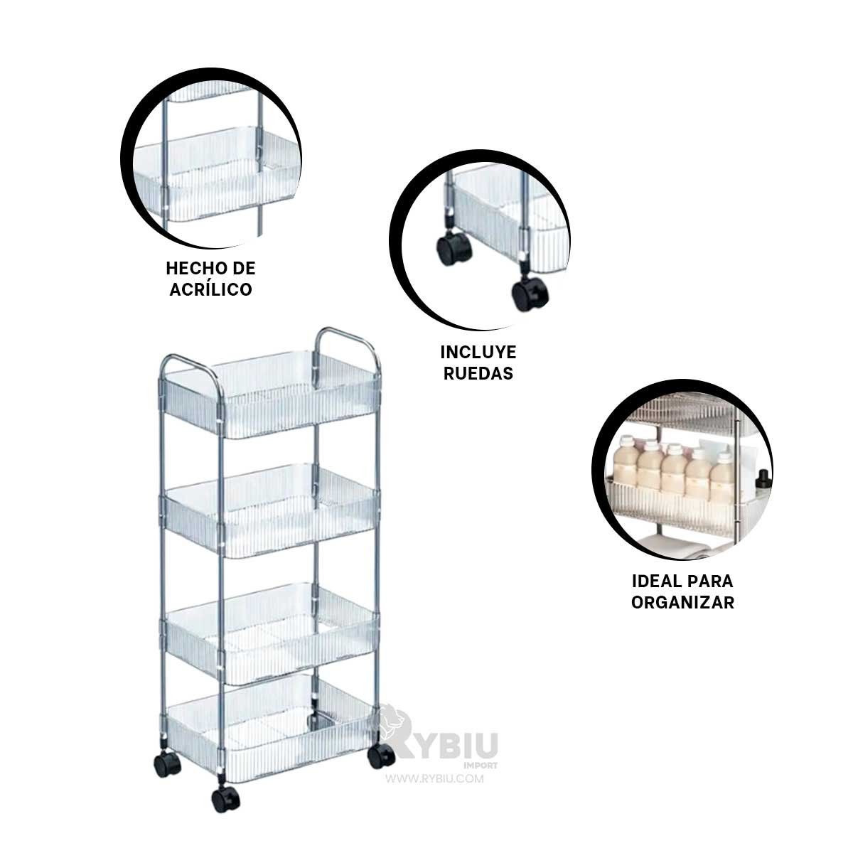 GENERICO - Organizador Util con Asa 4 Niveles Y+Banderitas Adhesivas