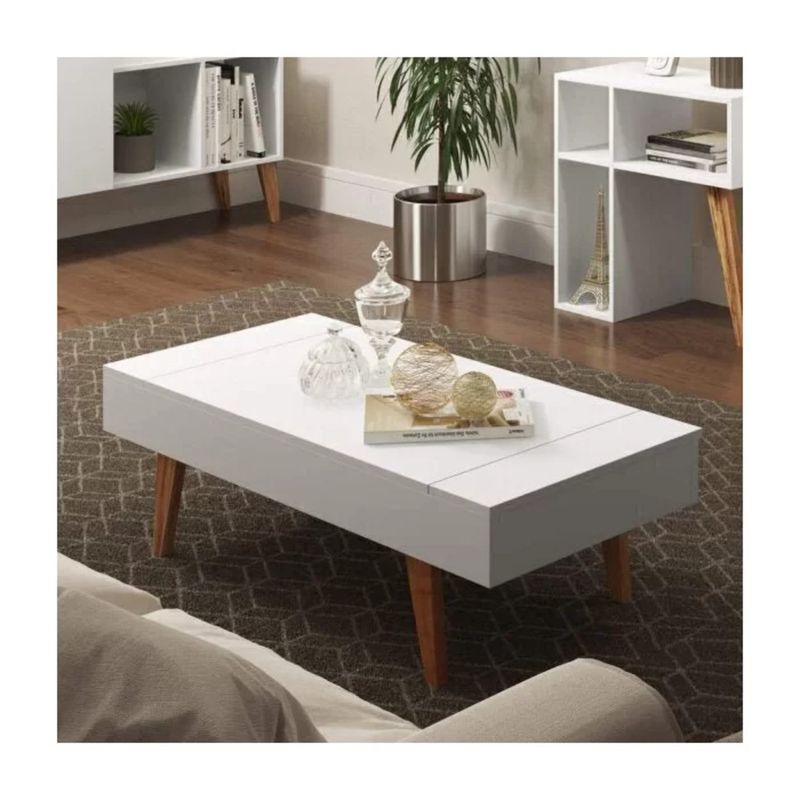 TU MESITA - Mesa de Centro Fonsi color Blanco 1 puerta abatible TU MESITA