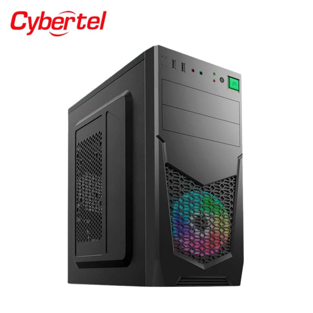 CYBERTEL - Case Gamer Cybertel Evolution CYB C205 Rainbow Negro