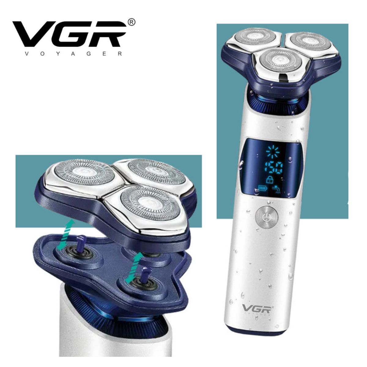 GENERICO - Afeitadora Eléctrica Impermeable VGR V-328