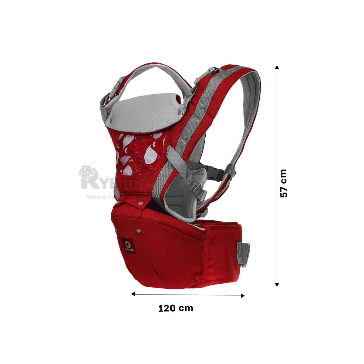 GENERICO - Morral Practica de Ballena Guinda Y+Regalo Ligas para Peinar