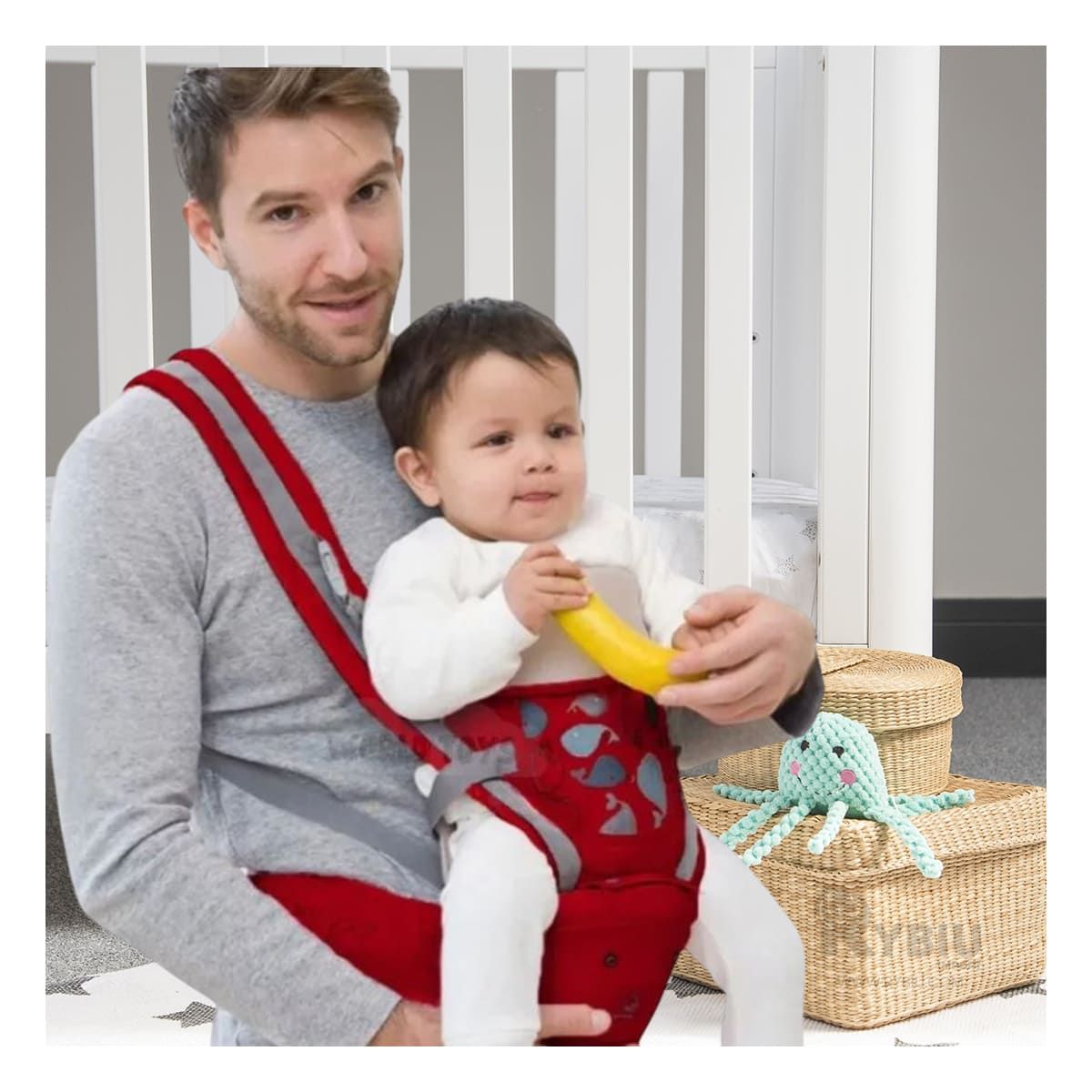 GENERICO - Morral Practica de Ballena Guinda Y+Regalo Ligas para Peinar