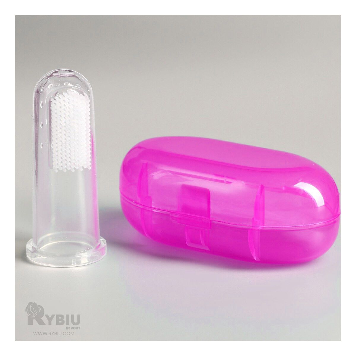 GENERICO - Cepillo para Bebe Tipo Dedal Rosado Y+Regalo Agendita