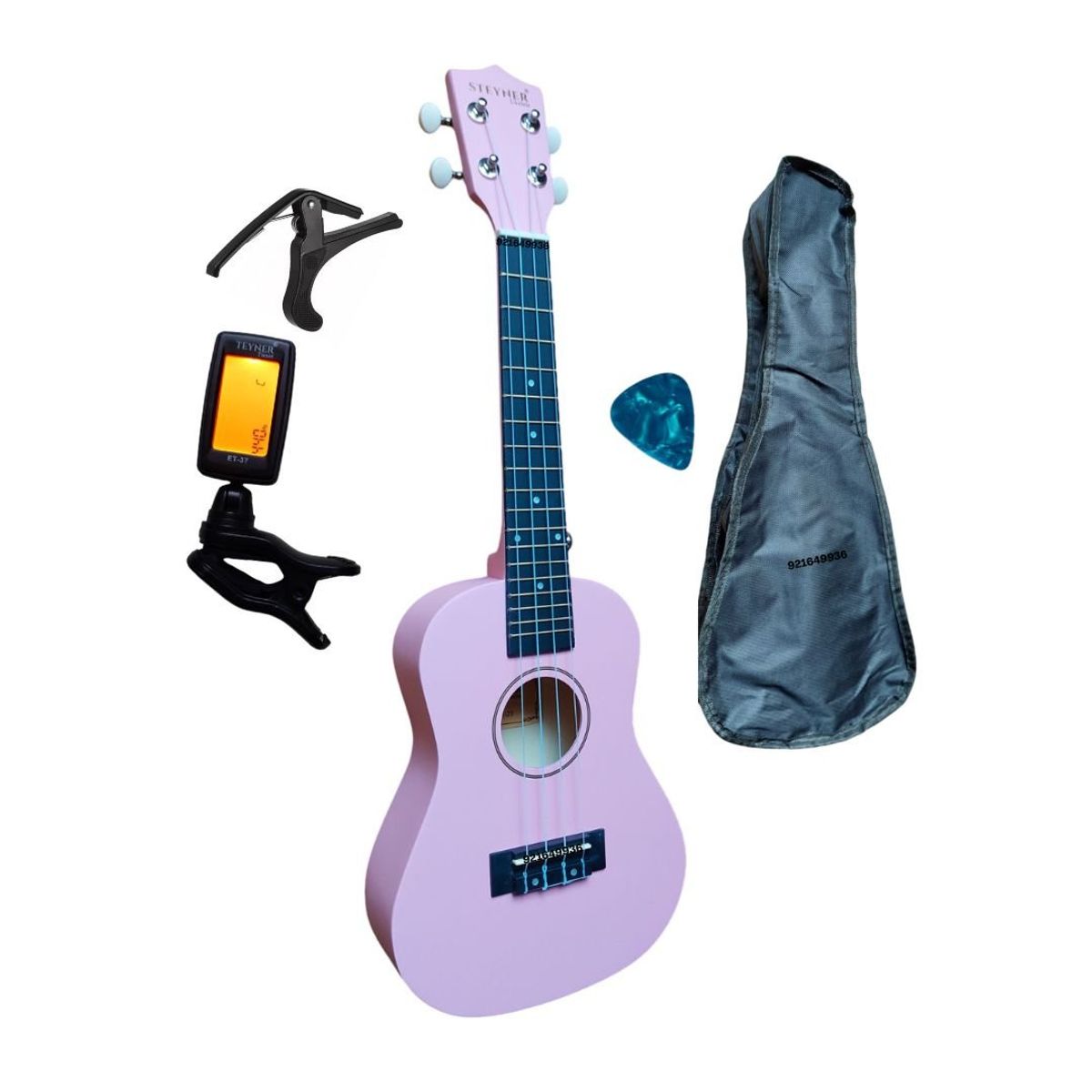 GENERICO - PACK DE UKELELE CONCIERTO COLOR PINK