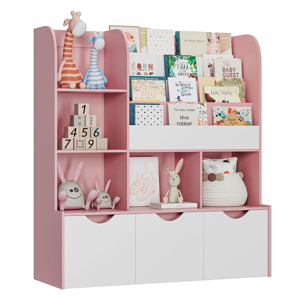 GENERICO - Librero Infantil Jenko Rosado Amore Home