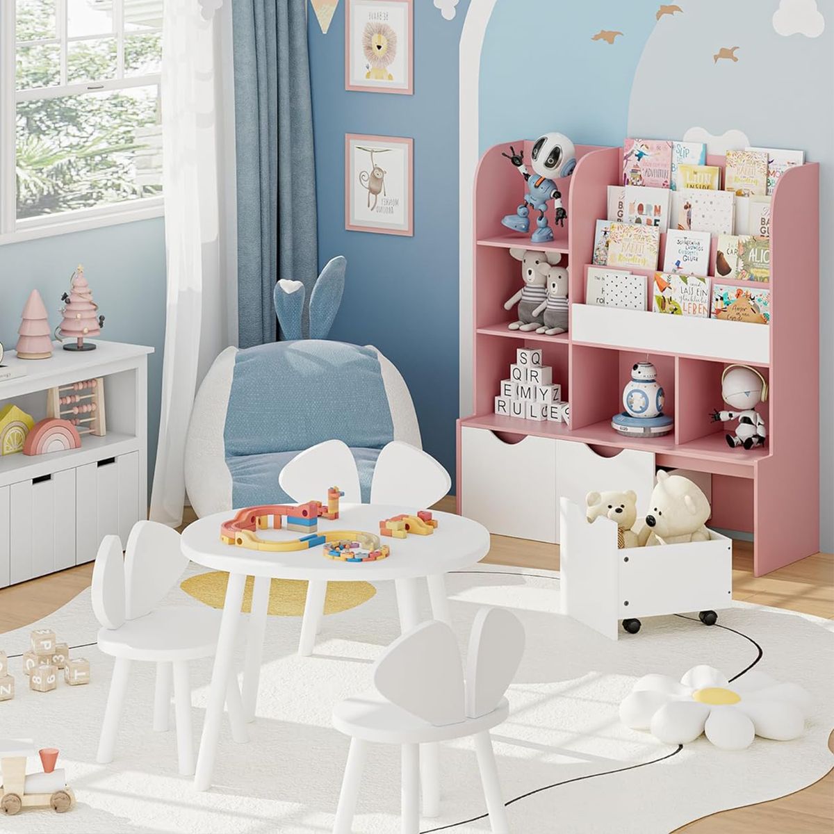 GENERICO - Librero Infantil Jenko Rosado Amore Home