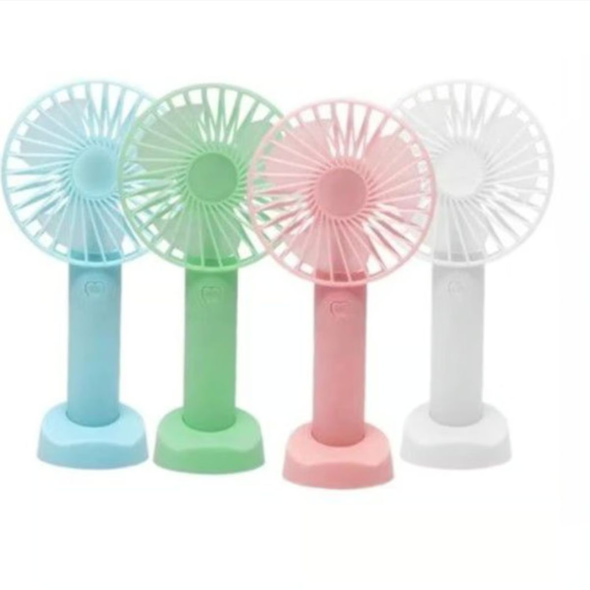 GENERICO - VENTILADOR DE MANO RECARGABLE SOPORTE BASE CELULAR COLORES