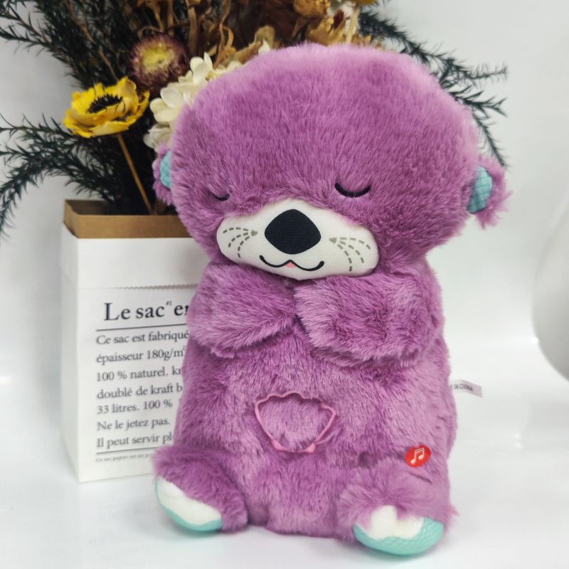 GENERICO - Peluche Nutria Dormilona Respira Musical - Morado