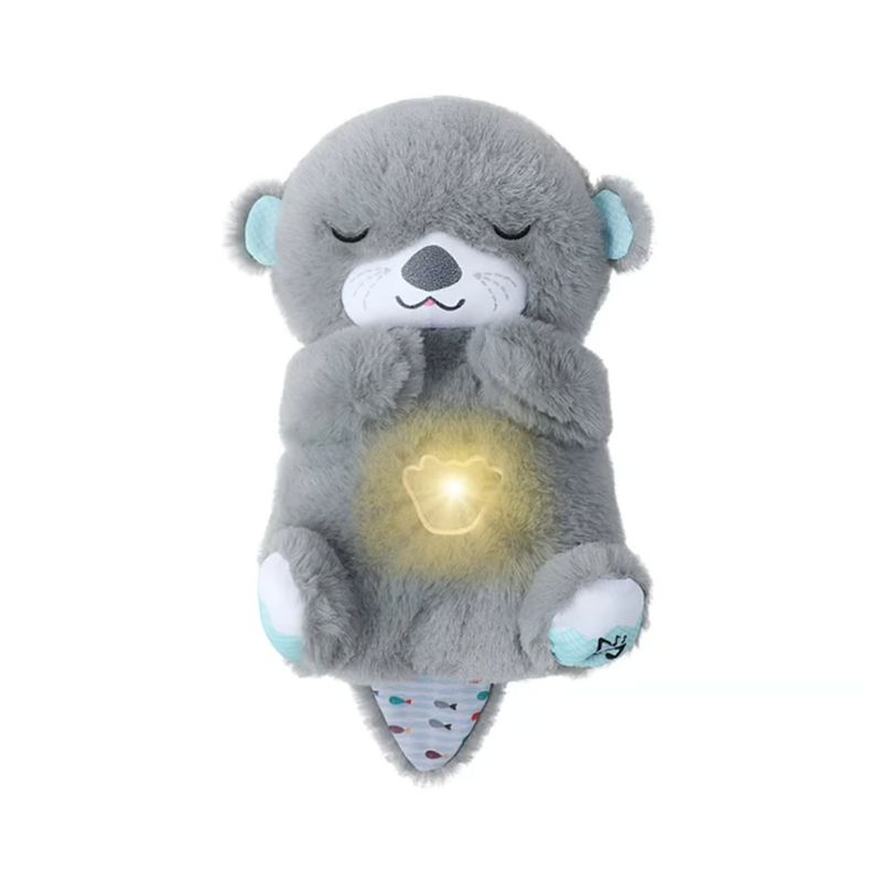 GENERICO - Peluche Nutria Dormilona Respira Musical - Plomo