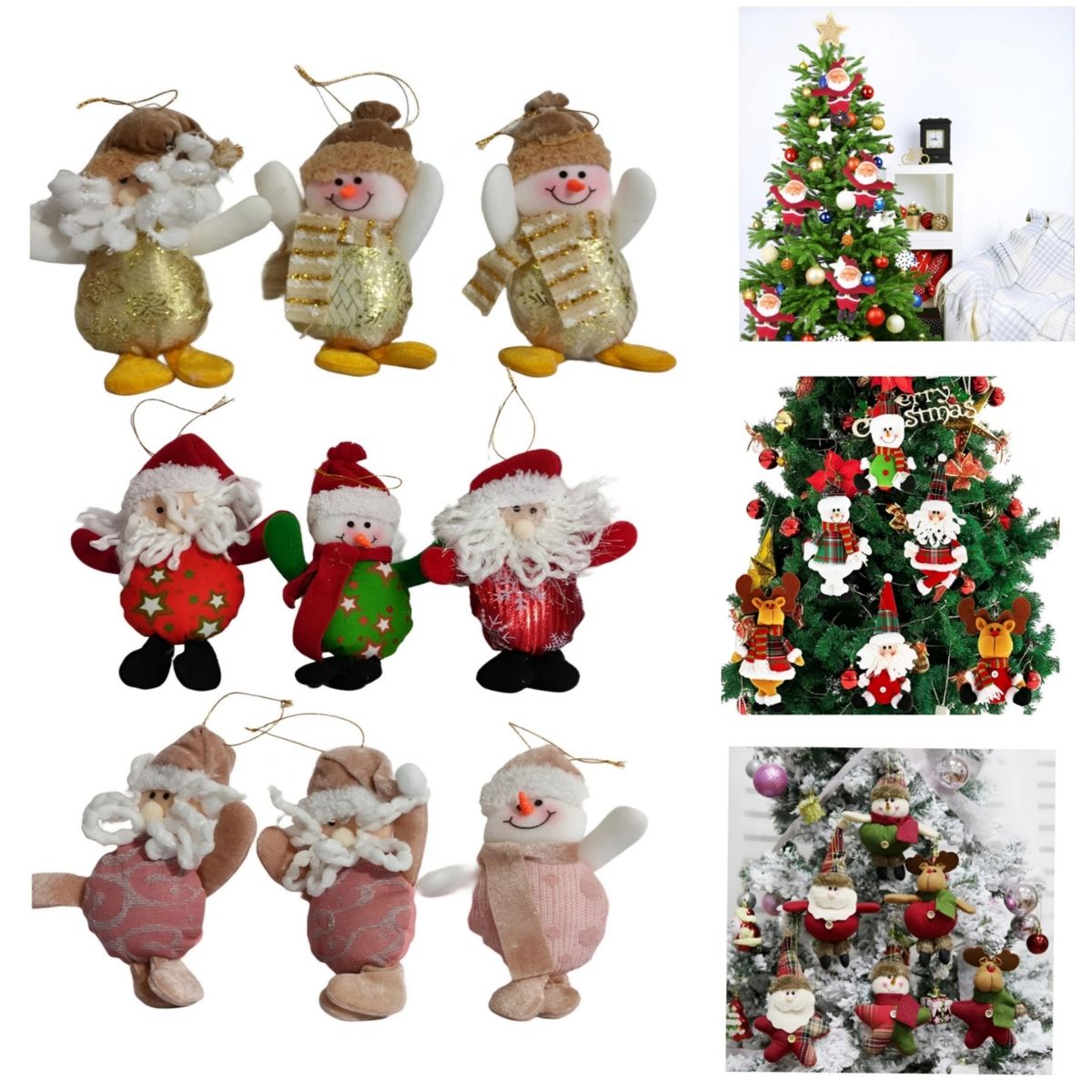 GENERICO - Muñequito country 12 UND para colgar en el árbol navideño