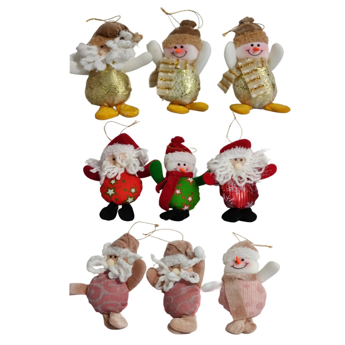 GENERICO - Muñequito country 12 UND para colgar en el árbol navideño