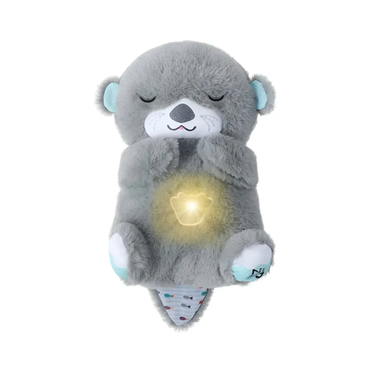 GENERICO - Peluche Nutria Dormilona Respira Musical - Plomo