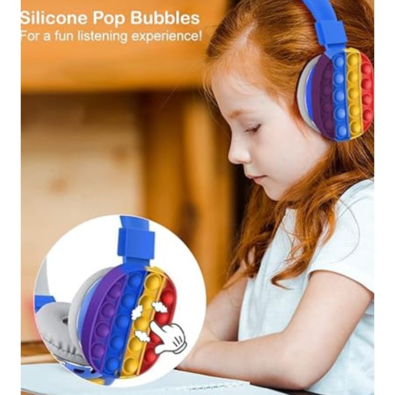 GENERICO - Audífono Bluetooth Pop it KAWAII Azul