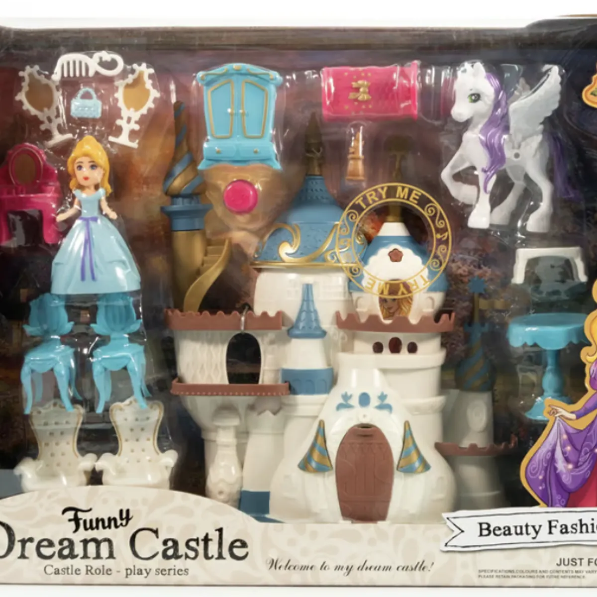 GENERICO - Castillo De Muñeca Luz Sonido Y Accesorios