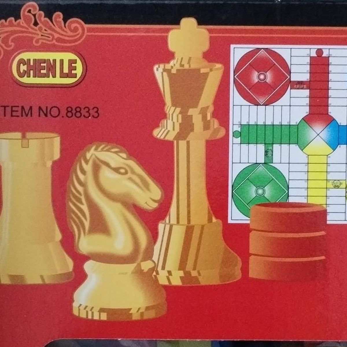 GENERICO - Tablero de ajedrez 3 en 1 con piezas grandes  de 5 cm