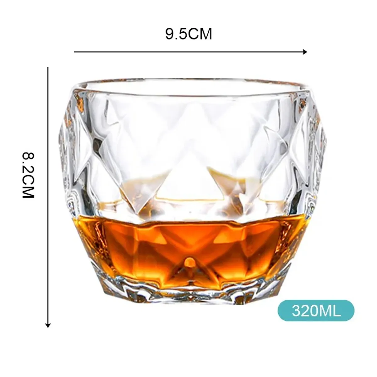 GENERICO - Set x6 vasos de whisky y cocteles Spirit Estilo Diamante