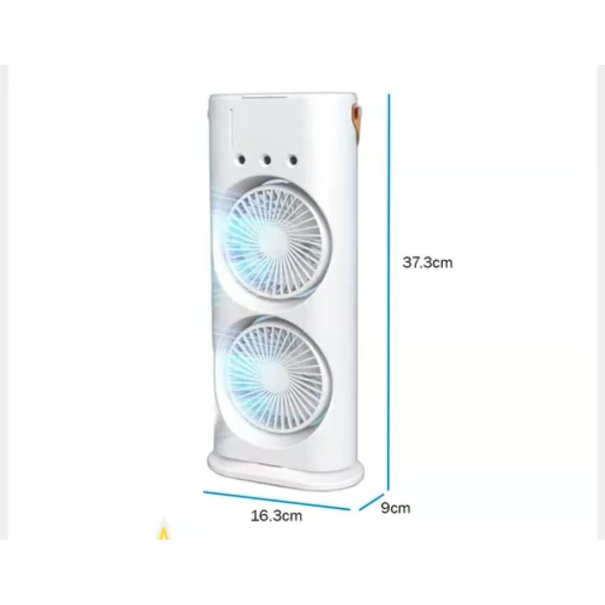 GENERICO - Ventilador con Humificador Doble Aspa 5 en 1