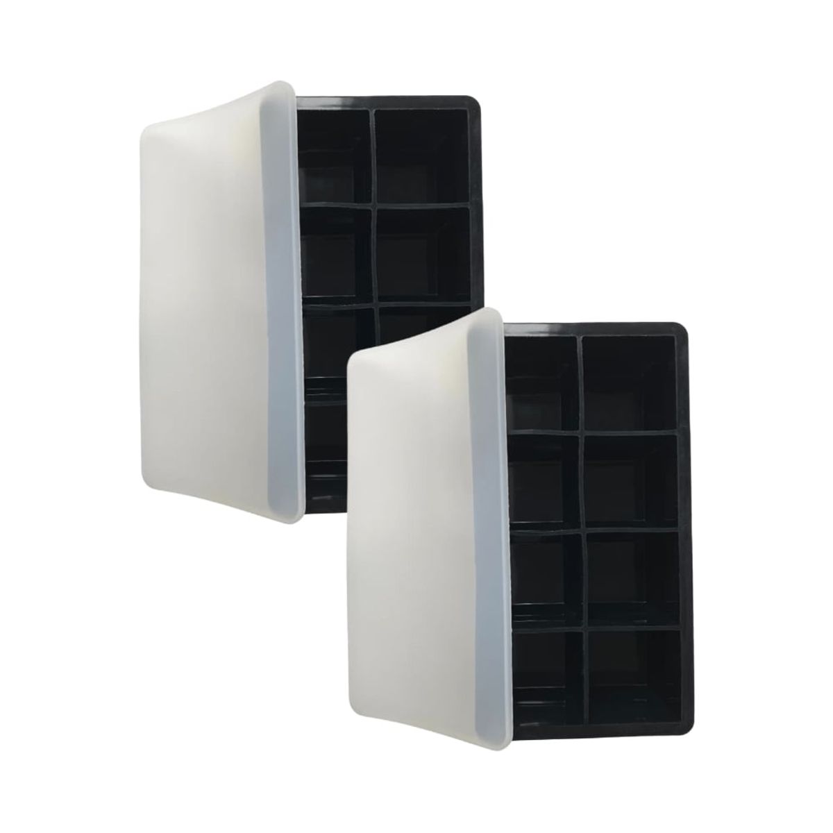 KIOXX - Set de 2 Cubetas de Silicona 8 Cavidades KiOXX Negra