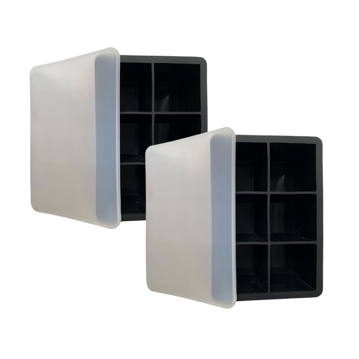 KIOXX - Set de 2 Cubetas de Silicona 6 Cavidades KiOXX Negra