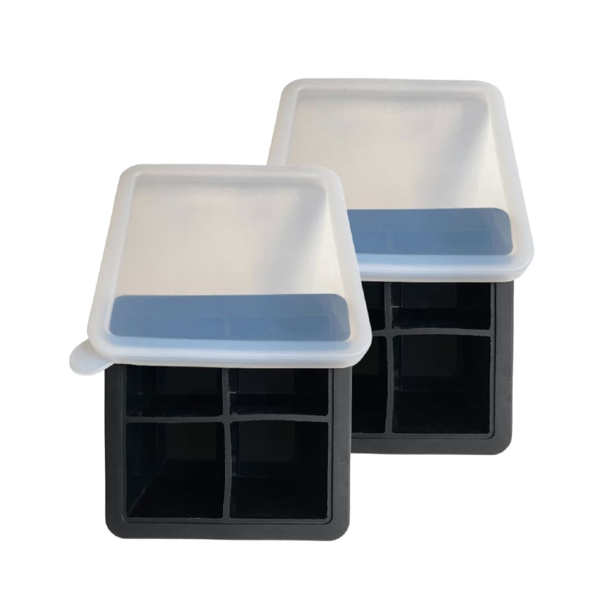 KIOXX - Set de 2 Cubetas de Silicona 4 Cavidades KiOXX Negra