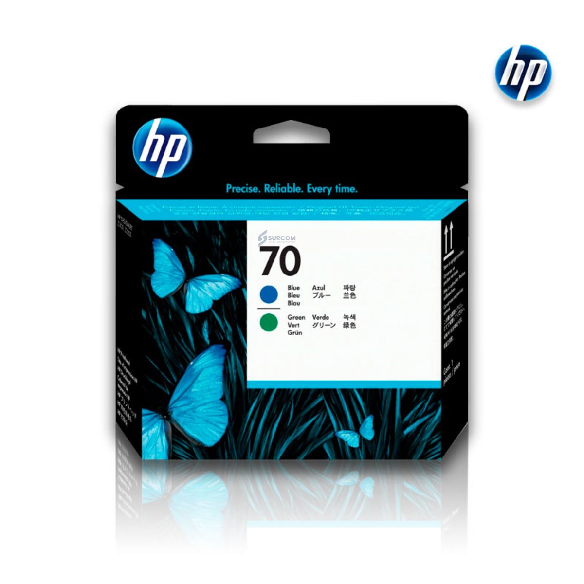 HP - Cabezal HP 70 (C9408A) Blue & Green - DesignJet Z2100