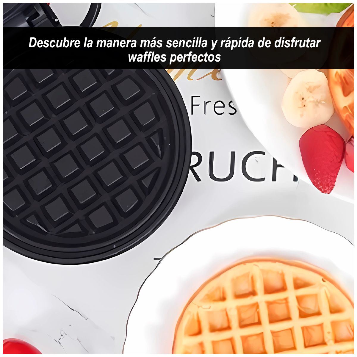 GENERICO - Mini Waflera Eléctrica Antiadherente Portátil Redonda