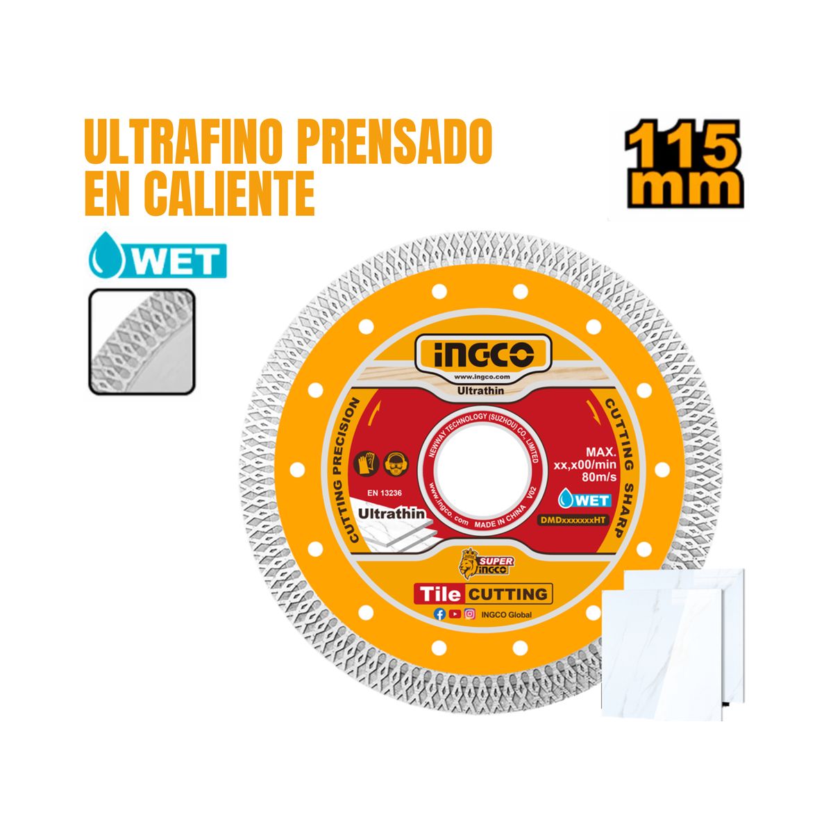 INGCO TOOLS - Disco de Diamante Ultrafino 4½ Ingco