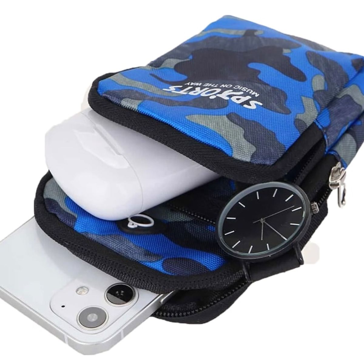 GENERICO - Funda Brazalete para celular Deportivo para Correr y ejercicios - Azul