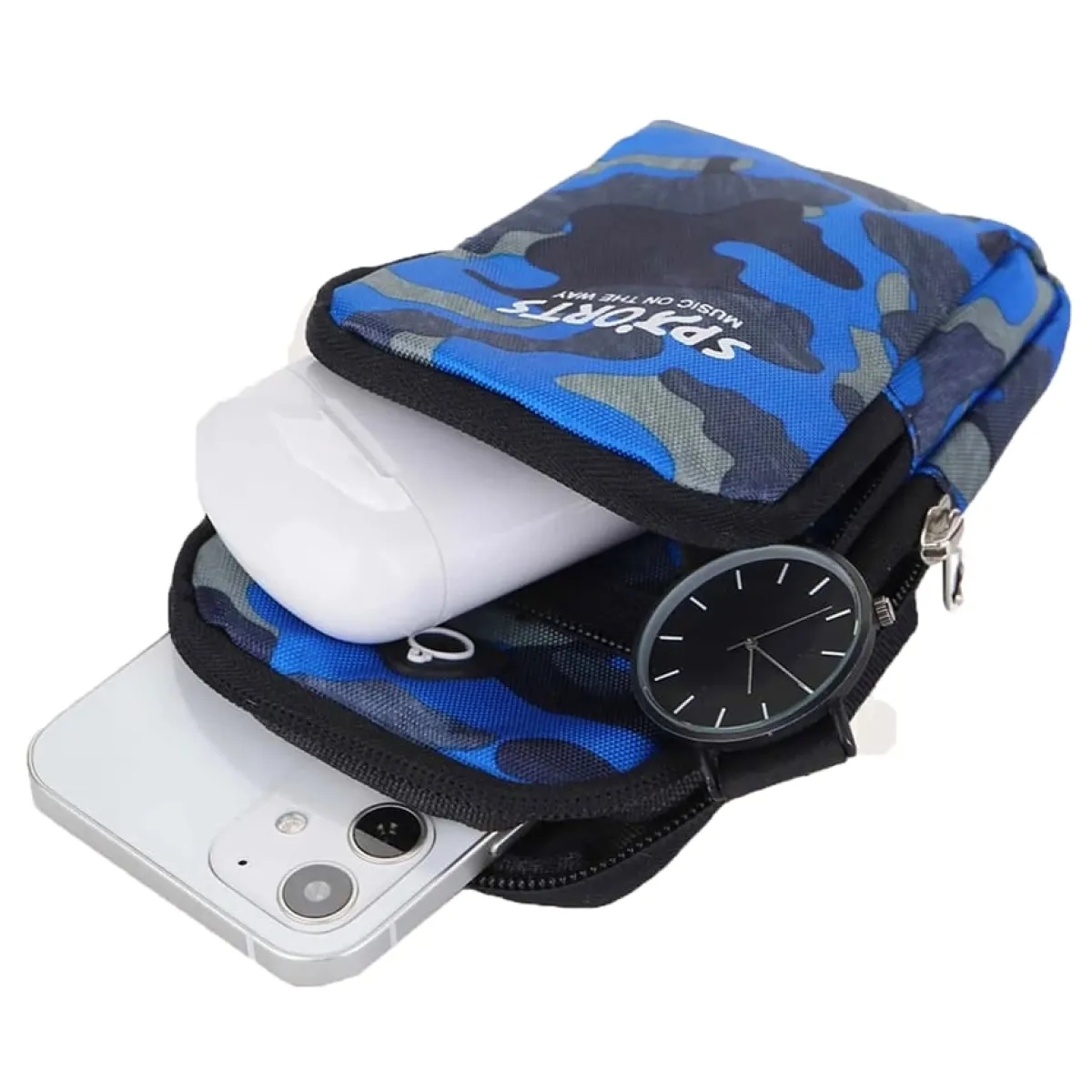 GENERICO - Funda Brazalete para celular Deportivo para Correr y ejercicios - Azul