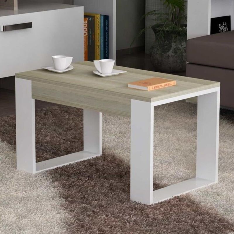 TU MESITA - Mesa de Centro Omegli color CenizaBlanco TU MESITA