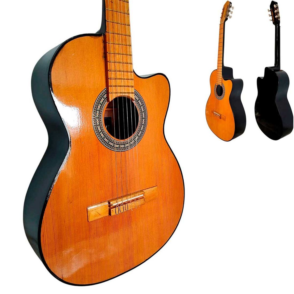 FEINZ - Guitarra Nacional en Acabado Rústico Media Luna + Funda