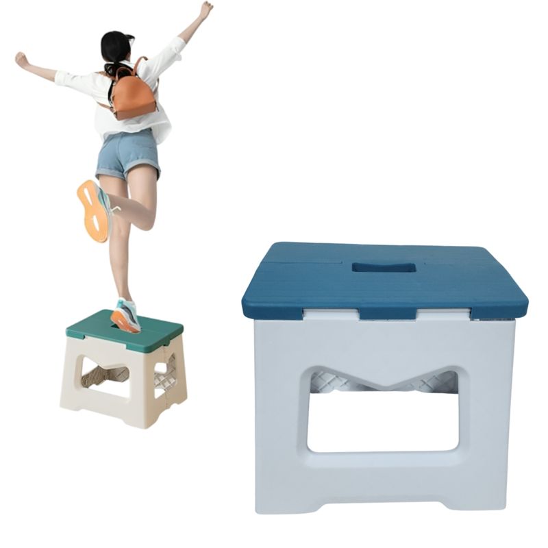 GENERICO - Mini silla plegable portátil - Mediano Azul