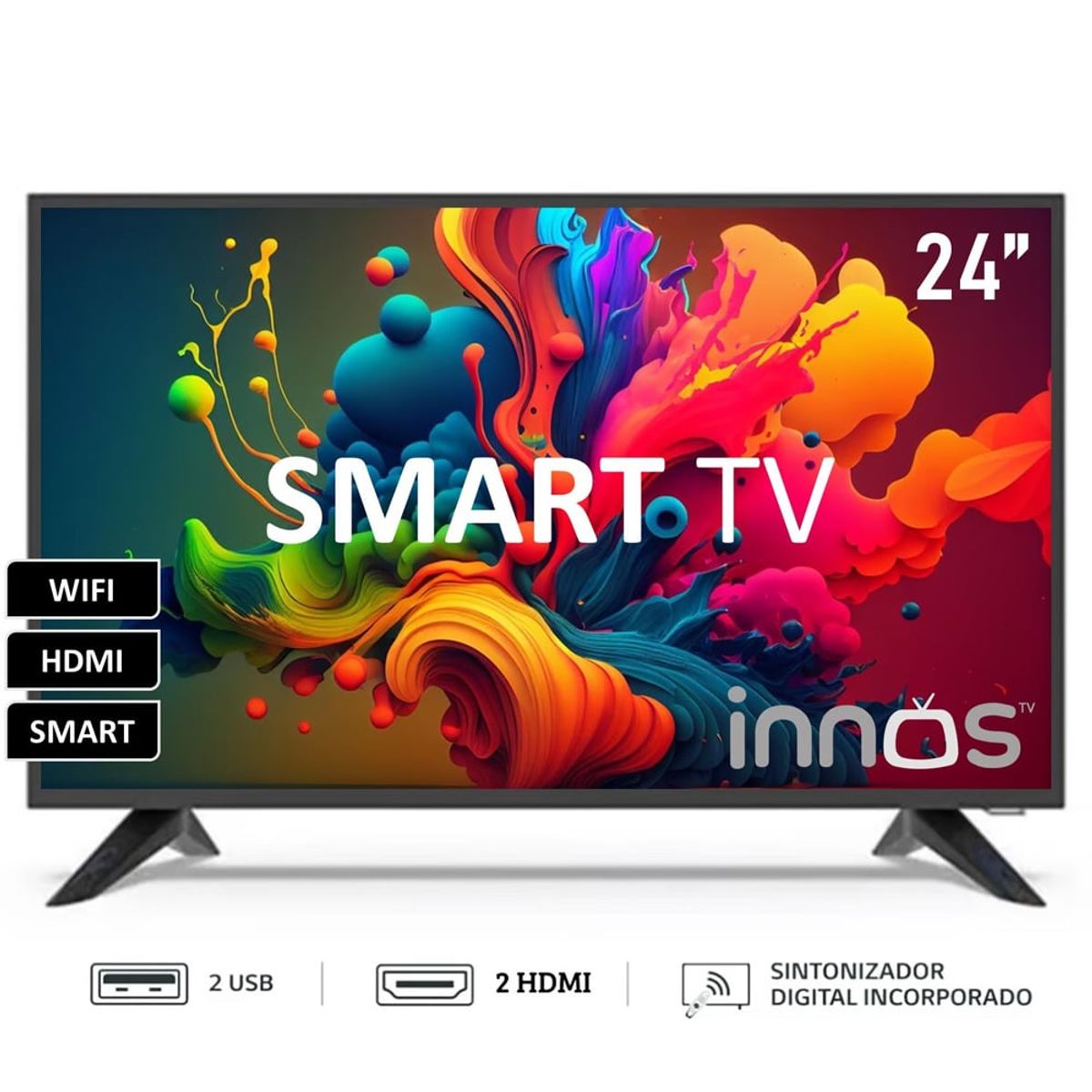 GENERICO - Televisor INNOS 24 Pulg. LED Smart Android TV HD S2401KU