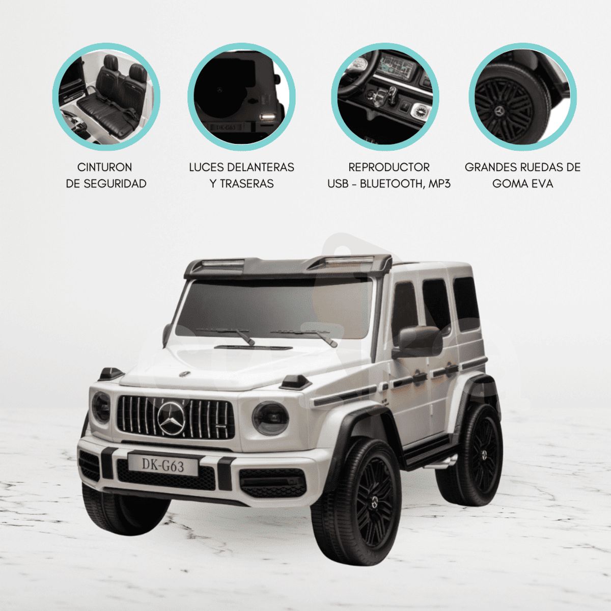 MERCEDES BENZ - Carro a Batería 4 x 4 «AMG G63» White