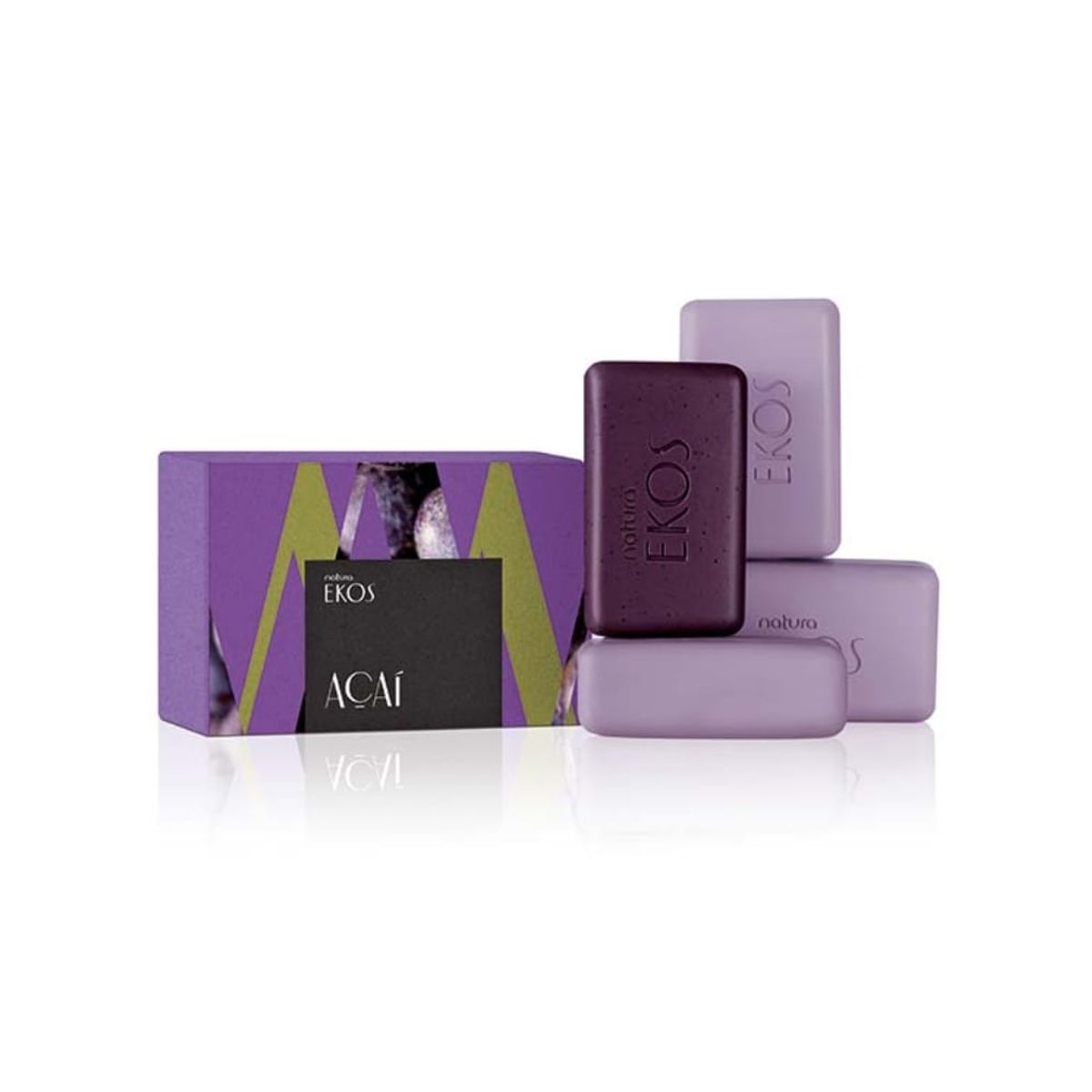 NATURA - Ekos Jabones en barra açaí Caja de 4 unidades de 100 g c/u